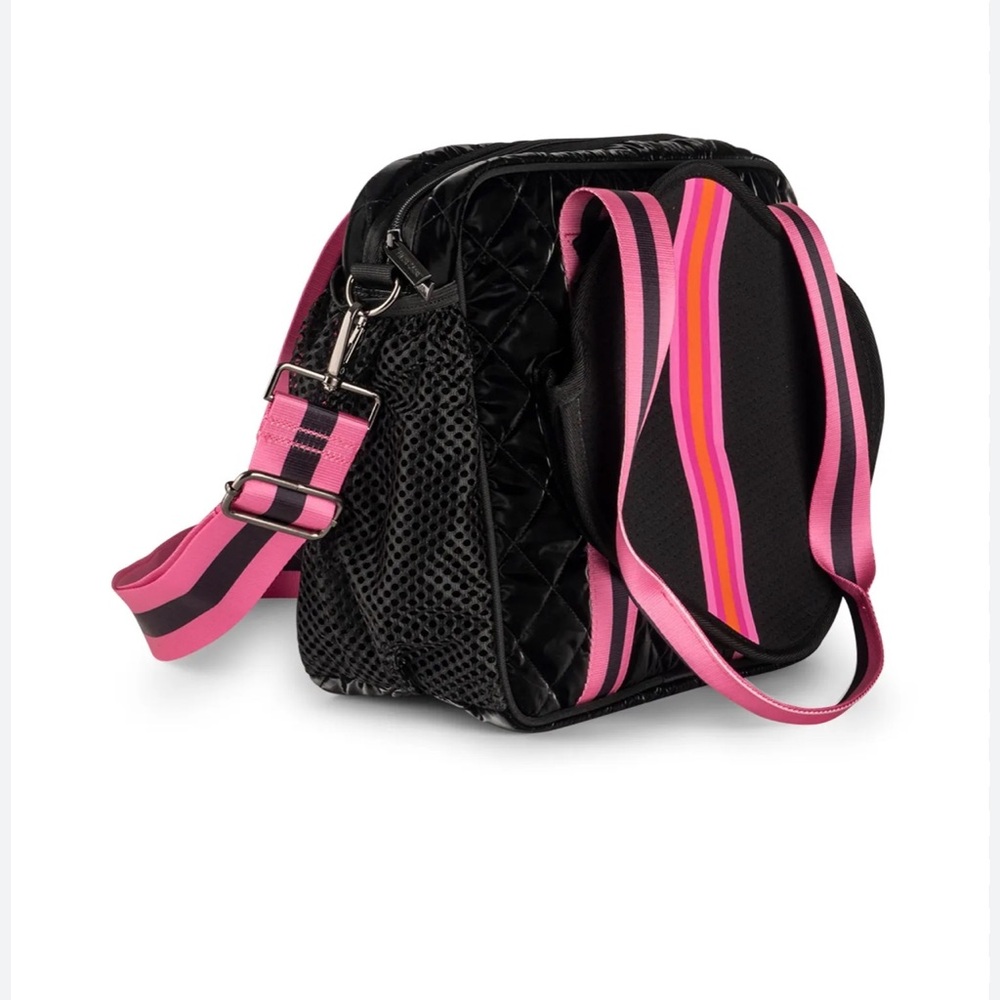 Haute Shore Dill Rave Black Quilted Pickle Ball Tote. New. - Picture 4 of 12
